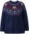 Ulla Popken Norwegian Style Christmas Sweater Blue - Hettegensere og collegegensere - Myke gensere, hettegensere og strikk