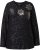 Ulla Popken Metallic Print Extra Soft Christmas Sweatshirt Black - Hettegensere og collegegensere - 