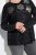Ulla Popken Metallic Print Extra Soft Christmas Sweatshirt Black - Hettegensere og collegegensere - Myke gensere, hettegensere og strikk