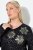 Ulla Popken Metallic Print Extra Soft Christmas Sweatshirt Black - Hettegensere og collegegensere - Myke gensere, hettegensere og strikk