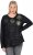 Ulla Popken Metallic Print Extra Soft Christmas Sweatshirt Black - Hettegensere og collegegensere - 