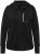 Ulla Popken HYPRAR Zip Front Hooded Stretch Sweatshirt Black - Hettegensere og collegegensere - Myke gensere, hettegensere og strikk
