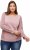 Ulla Popken Mixed Knit Patch Look Sweatshirt Old Pink - Hettegensere og collegegensere - Myke gensere, hettegensere og strikk
