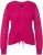 Ulla Popken Shaker Stitch Cropped Gathered Sweater Fuchsia Pink - Hettegensere og collegegensere - Myke gensere, hettegensere og strikk