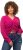 Ulla Popken Shaker Stitch Cropped Gathered Sweater Fuchsia Pink - Hettegensere og collegegensere - Myke gensere, hettegensere og strikk
