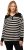 Ulla Popken Striped Troyer Collar Sweater Black - Hettegensere og collegegensere - Myke gensere, hettegensere og strikk