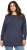 Ulla Popken Layered Look Button Sleeve Sweatshirt Navy - Hettegensere og collegegensere - 