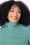 Ulla Popken Asymmetric Zipper Turtleneck Sweater Green - Hettegensere og collegegensere - Myke gensere, hettegensere og strikk
