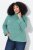 Ulla Popken Asymmetric Zipper Turtleneck Sweater Green - Hettegensere og collegegensere - Myke gensere, hettegensere og strikk