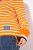 Ulla Popken Striped Drawstring Hem Sweatshirt Orange - Hettegensere og collegegensere - Myke gensere, hettegensere og strikk