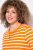 Ulla Popken Striped Drawstring Hem Sweatshirt Orange - Hettegensere og collegegensere - Myke gensere, hettegensere og strikk