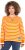 Ulla Popken Striped Drawstring Hem Sweatshirt Orange - Hettegensere og collegegensere - Myke gensere, hettegensere og strikk