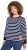 Ulla Popken Striped Drawstring Hem Sweatshirt Navy - Hettegensere og collegegensere - Myke gensere, hettegensere og strikk
