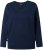 Ulla Popken Stripe Panel Long Sleeve V-Neck Sweatshirt Navy - Hettegensere og collegegensere - 