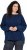 Ulla Popken Inverted Seam Long Sleeve Sweatshirt Navy - Hettegensere og collegegensere - 