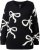 Ulla Popken Glitter Bow Sweater Black - Hettegensere og collegegensere - 