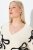 Ulla Popken Glitter Bow Sweater Chalk - Hettegensere og collegegensere - Myke gensere, hettegensere og strikk