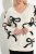 Ulla Popken Glitter Bow Sweater Chalk - Hettegensere og collegegensere - Myke gensere, hettegensere og strikk