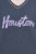 Ulla Popken Houston Textured Lettering Sweatshirt Navy - Hettegensere og collegegensere - Myke gensere, hettegensere og strikk