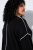 Ulla Popken Decorative Seam Contrast Color Sweater Black - Hettegensere og collegegensere - Myke gensere, hettegensere og strikk