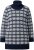 Ulla Popken Eco Cotton Geometric Snowflake Sweater Navy - Hettegensere og collegegensere - Myke gensere, hettegensere og strikk