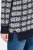 Ulla Popken Eco Cotton Geometric Snowflake Sweater Navy - Hettegensere og collegegensere - Myke gensere, hettegensere og strikk