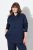 Ulla Popken Eco Cotton Stripe Textured Sweatshirt Navy - Hettegensere og collegegensere - Myke gensere, hettegensere og strikk