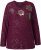 Ulla Popken Metallic Print Extra Soft Christmas Sweatshirt Dark Wine Red - Hettegensere og collegegensere - Myke gensere, hettegensere og strikk
