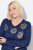 Ulla Popken Metallic Print Extra Soft Christmas Sweatshirt Ink Blue - Hettegensere og collegegensere - Myke gensere, hettegensere og strikk