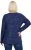 Ulla Popken Metallic Print Extra Soft Christmas Sweatshirt Ink Blue - Hettegensere og collegegensere - 