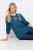 Ulla Popken Metallic Print Extra Soft Christmas Sweatshirt Petrol - Ulla Popken - Ulla Popken Plus-Size Klær