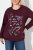 Ulla Popken Sparkling Sequin Bows Christmas Sweatshirt Plum - Hettegensere og collegegensere - Myke gensere, hettegensere og strikk