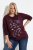 Ulla Popken Sparkling Sequin Bows Christmas Sweatshirt Plum - Hettegensere og collegegensere - Myke gensere, hettegensere og strikk