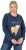 Ulla Popken Let It Snow Sequins Sweatshirt Ink Blue - Hettegensere og collegegensere - Myke gensere, hettegensere og strikk