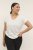 Kaffe Curve Lina V-Neck T-Shirt White - T-skjorter - 