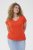 Kaffe Curve Jena V-Neck T-Shirt Grenadine Red - T-skjorter - 