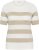 Kaffe Curve Lizzy Striped Pullover Chalk/Feather Grey Bold Stripe - T-skjorter - 