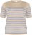 Kaffe Curve Lizzy Stripet genser Beige/Blå - Trykket T-skjorter for dame - 
