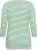 Kaffe Curve Lia Boatneck 3/4 T-Shirt Chalk/Bright Green - T-skjorter & topper - 
