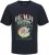 Jack & Jones King Crew Neck T-Shirt Navy - T-skjorter med trykk i store størrelser - T-skjorter med trykk i store størrelser