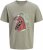 Jack & Jones King Crew Neck T-Shirt Grey - T-skjorter med trykk i store størrelser - T-skjorter med trykk i store størrelser