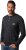 JP1880 T-Shirt Henley Long Sleeve Black TALL - HERREKLÆR MT-6XLT - Klær for høye menn