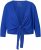 Ulla Popken Versatile Surplice Wrap Tie Hem Bolero Top Cobalt Blue - T-skjorter - 