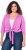 Ulla Popken Versatile Surplice Wrap Tie Hem Bolero Top Cool Pink - T-skjorter - 