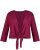 Ulla Popken Versatile Surplice Wrap Tie Hem Bolero Top Magnolia Red - T-skjorter - 