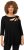 Ulla Popken Asymmetric Petal Cutouts A-line Fit Stretch Knit Top Black - T-skjorter - 
