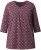 Ulla Popken 3/4 Sleeve Geometric Graphic Tee Plum - T-skjorter - 