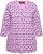 Ulla Popken Geometric Pattern 3/4 Sleeve Tee Amethyst - Trykket T-skjorter for dame - 