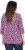 Ulla Popken Floral 3/4 Sleeve V-Neck A-Line Tee Amethyst - T-skjorter - 