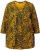 Ulla Popken Animal Print 3/4 Sleeve V-Neck Tee Neon Orange - T-skjorter - 